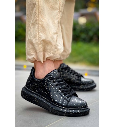 KB-X500 Kuback Siyah Gold Bağcıklı Günlük Erkek Ayakkabı KB-X500 Kuback Siyah Gold Bağcıklı Günlük Erkek Ayakkabı