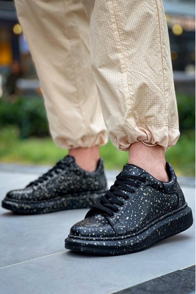 KB-X500 Kuback Siyah Gold Bağcıklı Günlük Erkek Ayakkabı KB-X500 Kuback Siyah Gold Bağcıklı Günlük Erkek Ayakkabı