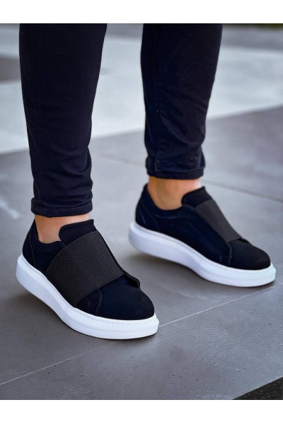 KB-040  Kuback Siyah Süet   Lastikli  Günlük Erkek  Ayakkabı