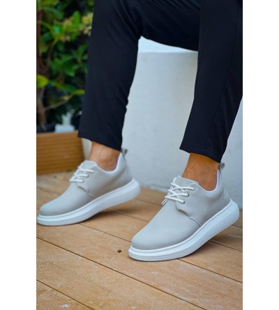 KB-003 Kuback Gri Süet Bağcıklı  Günlük Erkek Ayakkabı