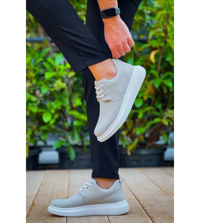 KB-003 Kuback Gri Süet Bağcıklı  Günlük Erkek Ayakkabı