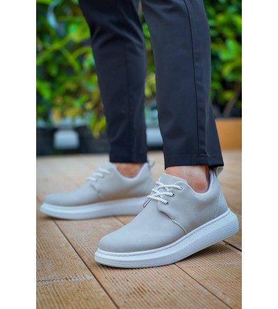 KB-003 Kuback Gri Süet Bağcıklı  Günlük Erkek Ayakkabı