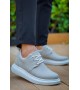 KB-003 Kuback Gri Süet Bağcıklı  Günlük Erkek Ayakkabı