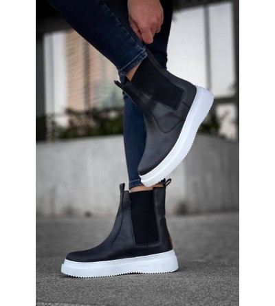 KB-0992 Kuback Siyah Cilt Yüksek Taban Lastikli Erkek Bot KB-0992 Kuback Siyah Cilt Yüksek Taban Lastikli Erkek Bot