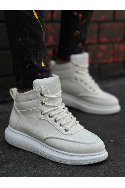 KB-0994 Kuback Beyaz Cilt Yüksek Taban Erkek Bilek Bot KB-0994 Kuback Beyaz Cilt Yüksek Taban Erkek Bilek Bot