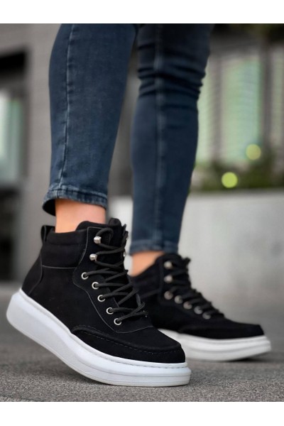 KB-0994  Kuback Siyah Süet  Yüksek Taban  Erkek Bilek Bot