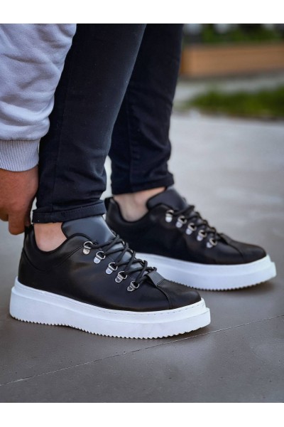 KB-X4 Kuback Siyah Cilt Yüksek Taban Bağcıklı Günlük Erkek Ayakkabı KB-X4 Kuback Siyah Cilt Yüksek Taban Bağcıklı Günlük Erkek Ayakkabı