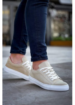 KB-122 Kuback Bej Süet Yüksek Taban Bağcıklı Günlük Erkek Ayakkabı