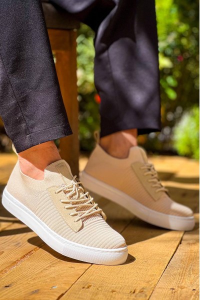 KB-110 Kuback Bej Triko Yüksek Taban Bağcıklı Günlük Erkek Ayakkabı KB-110 Kuback Bej Triko Yüksek Taban Bağcıklı Günlük Erkek Ayakkabı