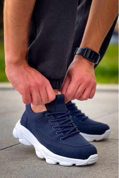 KB-707 Kuback Lacivert Süet Yüksek Taban Bağcıklı Günlük Erkek Ayakkabı KB-707 Kuback Lacivert Süet Yüksek Taban Bağcıklı Günlük Erkek Ayakkabı