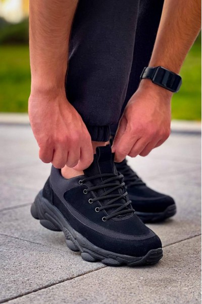 KB-707 Kuback Siyah Süet Siyah Yüksek Taban Bağcıklı Günlük Erkek Ayakkabı KB-707 Kuback Siyah Süet Siyah Yüksek Taban Bağcıklı Günlük Erkek Ayakkabı