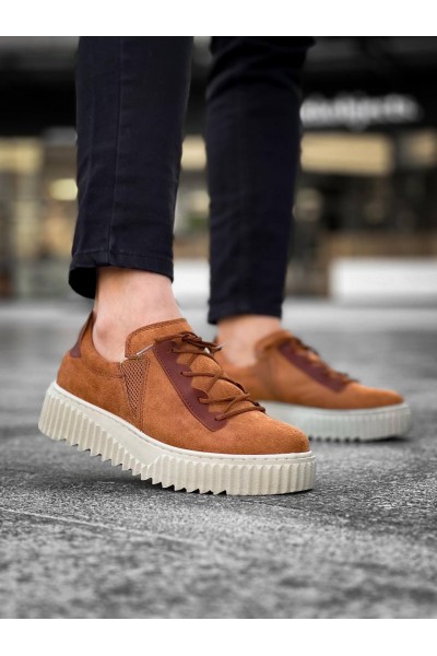 KB-X502 Kuback Taba Süet Yüksek Bej Taban Bağcık Detaylı Lastikli Günlük Erkek Ayakkabı KB-X502 Kuback Taba Süet Yüksek Bej Taban Bağcık Detaylı Lastikli Günlük Erkek Ayakkabı