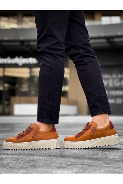 KB-X502 Kuback Taba Süet Yüksek Bej Taban Bağcık Detaylı Lastikli Günlük Erkek Ayakkabı KB-X502 Kuback Taba Süet Yüksek Bej Taban Bağcık Detaylı Lastikli Günlük Erkek Ayakkabı