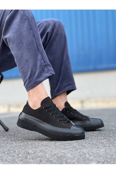 KB-CX-3 Kuback Kısa Siyah Keten Siyah Yüksek Taban Spor Ayakkabı KB-CX-3 Kuback Kısa Siyah Keten Siyah Yüksek Taban Spor Ayakkabı