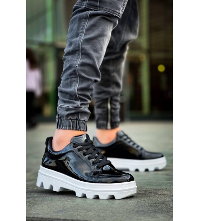 KB-056 Kuback Siyah Rugan Beyaz Yüksek Taban Günlük Spor Ayakkabı KB-056 Kuback Siyah Rugan Beyaz Yüksek Taban Günlük Spor Ayakkabı