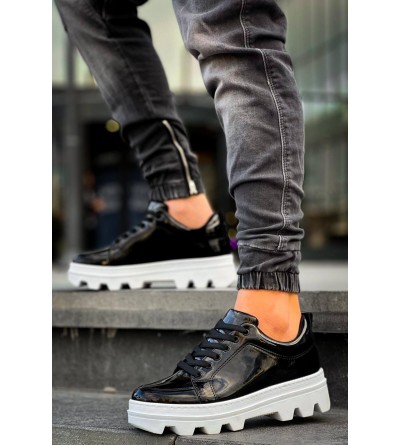 KB-056 Kuback Siyah Rugan Beyaz Yüksek Taban Günlük Spor Ayakkabı KB-056 Kuback Siyah Rugan Beyaz Yüksek Taban Günlük Spor Ayakkabı