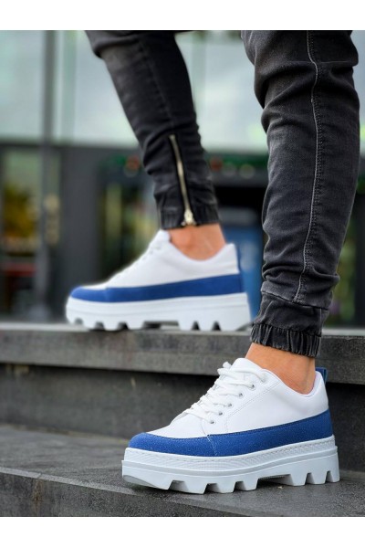 KB-056 Kuback Beyaz Mavi Detaylı Beyaz Yüksek Taban Günlük Spor Ayakkabı KB-056 Kuback Beyaz Mavi Detaylı Beyaz Yüksek Taban Günlük Spor Ayakkabı