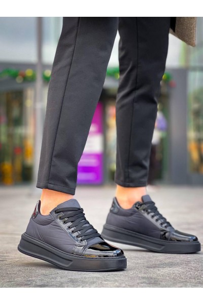 KB-X46 Kuback Siyah Rugan Yüksek Siyah Taban Günlük Spor Ayakkabı KB-X46 Kuback Siyah Rugan Yüksek Siyah Taban Günlük Spor Ayakkabı