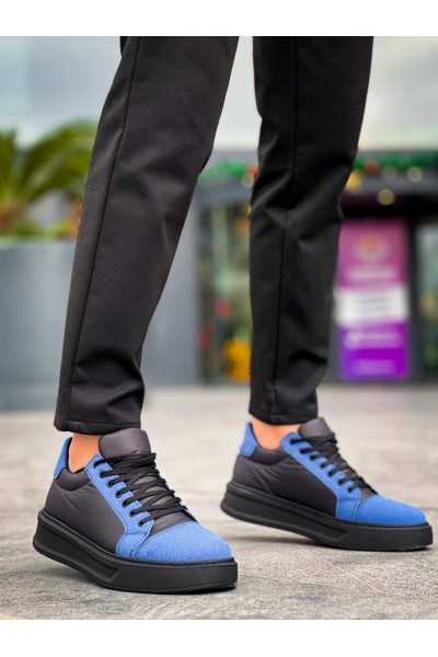 KB-X46 Kuback Siyah Sax Mavi Yüksek Siyah Taban Günlük Spor Ayakkabı KB-X46 Kuback Siyah Sax Mavi Yüksek Siyah Taban Günlük Spor Ayakkabı