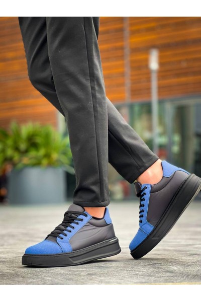 KB-X46 Kuback Siyah Sax Mavi Yüksek Siyah Taban Günlük Spor Ayakkabı KB-X46 Kuback Siyah Sax Mavi Yüksek Siyah Taban Günlük Spor Ayakkabı