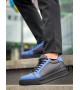 KB-X46 Kuback Siyah Sax Mavi Yüksek Siyah Taban Günlük Spor Ayakkabı