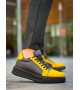 KB-X46 Kuback Siyah Sarı Yüksek Siyah Taban Günlük Spor Ayakkabı KB-X46 Kuback Siyah Sarı Yüksek Siyah Taban Günlük Spor Ayakkabı