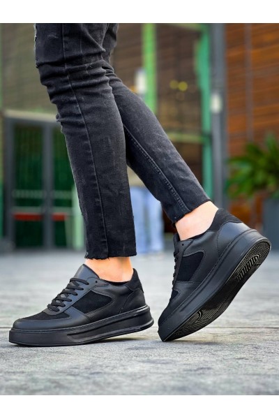 KB-X8 Kuback Siyah Cilt Siyah Süet Detaylı Siyah Yüksek Taban Günlük Spor Ayakkabı KB-X8 Kuback Siyah Cilt Siyah Süet Detaylı Siyah Yüksek Taban Günlük Spor Ayakkabı