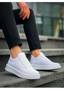 KB-X46 Kuback Beyaz Rugan Yüksek Beyaz Taban Günlük Spor Ayakkabı