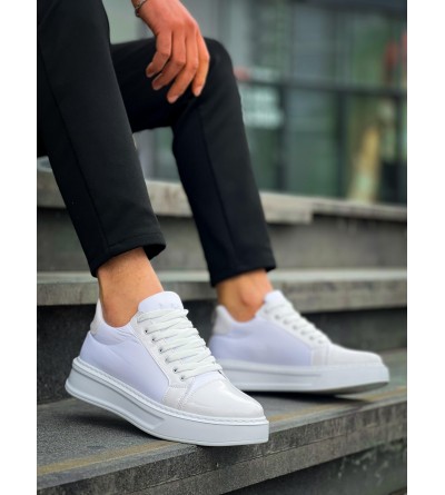 KB-X46 Kuback Beyaz Rugan Yüksek Beyaz Taban Günlük Spor Ayakkabı KB-X46 Kuback Beyaz Rugan Yüksek Beyaz Taban Günlük Spor Ayakkabı