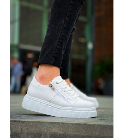 KB-X155 Kuback Beyaz Cilt Detaylı Beyaz Yüksek Taban Günlük Spor Ayakkabı KB-X155 Kuback Beyaz Cilt Detaylı Beyaz Yüksek Taban Günlük Spor Ayakkabı