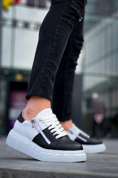 KB-X155 Kuback Siyah Cilt Beyaz Cilt Detaylı Beyaz Yüksek Taban Günlük Spor Ayakkabı KB-X155 Kuback Siyah Cilt Beyaz Cilt Detaylı Beyaz Yüksek Taban Günlük Spor Ayakkabı