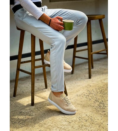 KB-101 Kuback Bej Triko Bağcıklı Günlük Erkek Ayakkabı