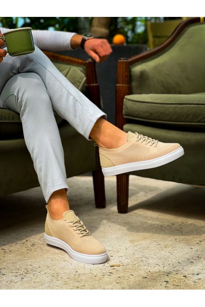 KB-101 Kuback Bej Triko Bağcıklı Günlük Erkek Ayakkabı KB-101 Kuback Bej Triko Bağcıklı Günlük Erkek Ayakkabı