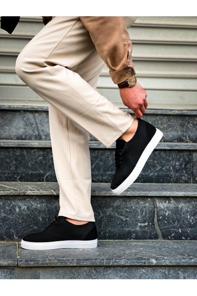 KB-101 Kuback Siyah Triko Bağcıklı Günlük Erkek Ayakkabı