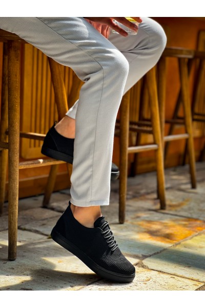 KB-101 Kuback Kömür Triko Bağcıklı Günlük Erkek Ayakkabı