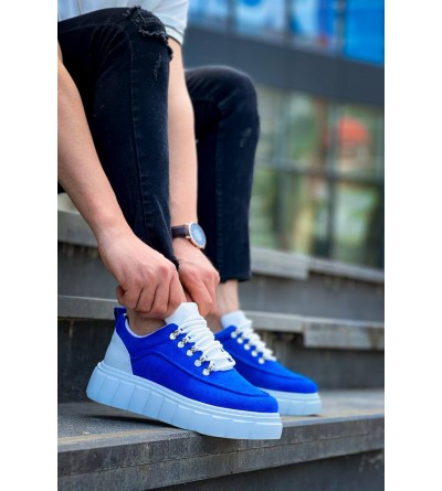 KB-X10 Kuback Sax Süet Beyaz Yüksek Taban Günlük Spor Ayakkabı