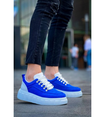 KB-X10 Kuback Sax Süet Beyaz Yüksek Taban Günlük Spor Ayakkabı