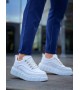 KB-X10 Kuback Beyaz Cilt  Beyaz Yüksek Taban Günlük Spor Ayakkabı