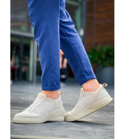 KB-X204 Kuback Bej Keten Bej Yüksek Taban Günlük Erkek Spor Ayakkabı