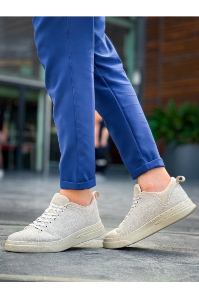 KB-X204 Kuback Bej Keten Bej Yüksek Taban Günlük Erkek Spor Ayakkabı KB-X204 Kuback Bej Keten Bej Yüksek Taban Günlük Erkek Spor Ayakkabı
