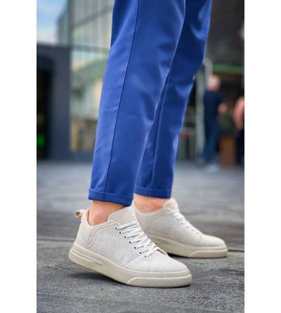 KB-X204 Kuback Bej Keten Bej Yüksek Taban Günlük Erkek Spor Ayakkabı
