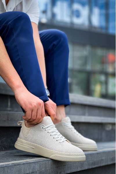 KB-X204 Kuback Bej Keten Bej Yüksek Taban Günlük Erkek Spor Ayakkabı KB-X204 Kuback Bej Keten Bej Yüksek Taban Günlük Erkek Spor Ayakkabı