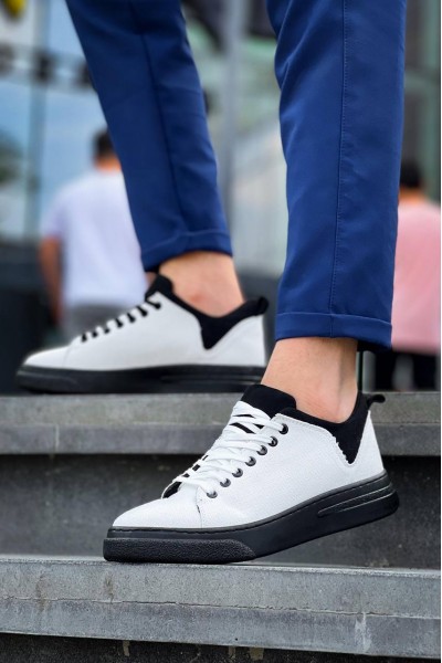 KB-X204 Kuback Beyaz Siyah Keten Siyah Yüksek Taban Günlük Erkek Spor Ayakkabı KB-X204 Kuback Beyaz Siyah Keten Siyah Yüksek Taban Günlük Erkek Spor Ayakkabı