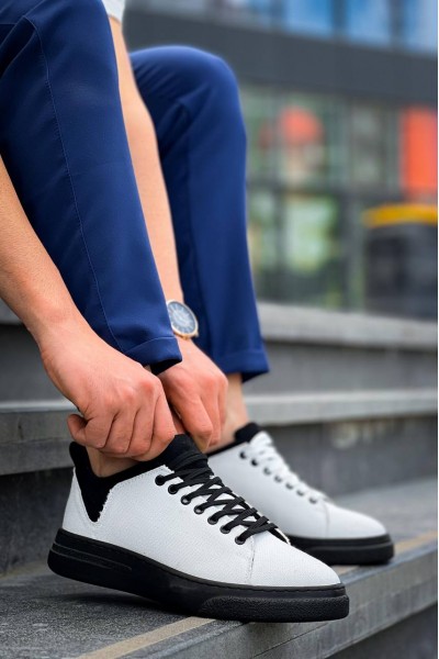 KB-X204 Kuback Beyaz Siyah Keten Siyah Yüksek Taban Günlük Erkek Spor Ayakkabı KB-X204 Kuback Beyaz Siyah Keten Siyah Yüksek Taban Günlük Erkek Spor Ayakkabı