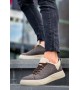 KB-X204 Kuback Taba Bej Keten Bej Yüksek Taban Günlük Erkek Spor Ayakkabı
