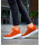 KB-X204 Kuback Turuncu Keten Beyaz Yüksek Taban Günlük Erkek Spor Ayakkabı