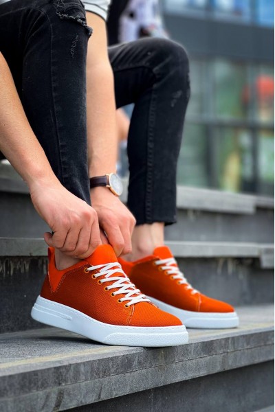 KB-X204 Kuback Turuncu Keten Beyaz Yüksek Taban Günlük Erkek Spor Ayakkabı KB-X204 Kuback Turuncu Keten Beyaz Yüksek Taban Günlük Erkek Spor Ayakkabı