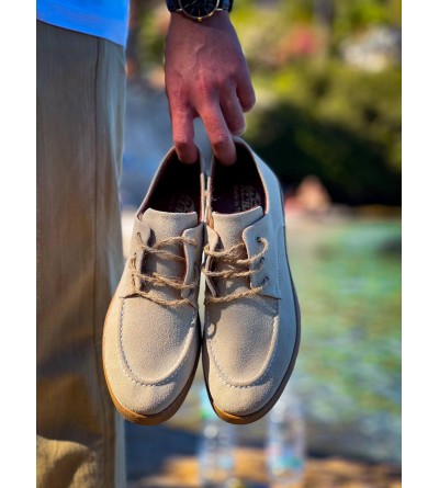 KB-X5 Kuback Bej  Süet Bağcıklı  Günlük Erkek Ayakkabı