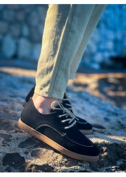 KB-X5 Kuback Siyah Süet Bağcıklı Günlük Erkek Ayakkabı