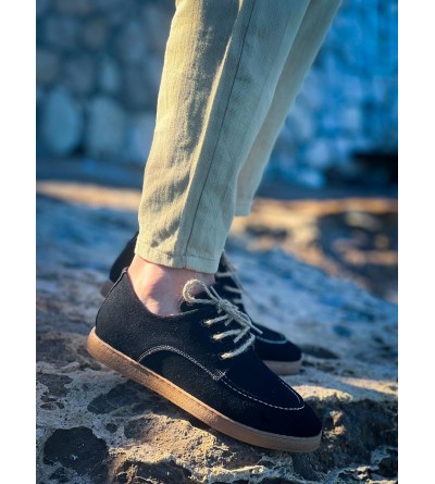 KB-X5 Kuback Siyah  Süet Bağcıklı  Günlük Erkek Ayakkabı